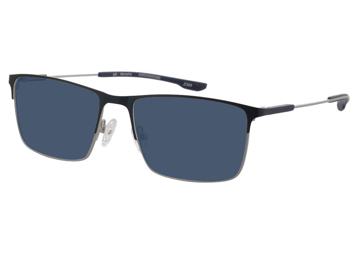 Memphis - blau Sonnenbrille mit Sehstärke, Vollrand, Rechteckig