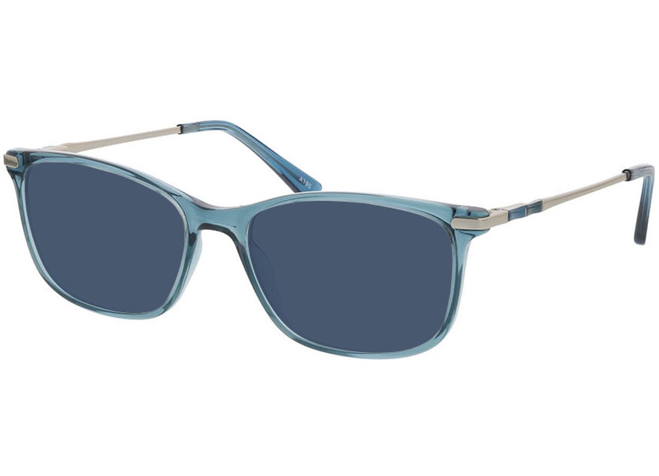 Greensboro - blau/silber Sonnenbrille mit Sehstärke, Vollrand, Rechteckig