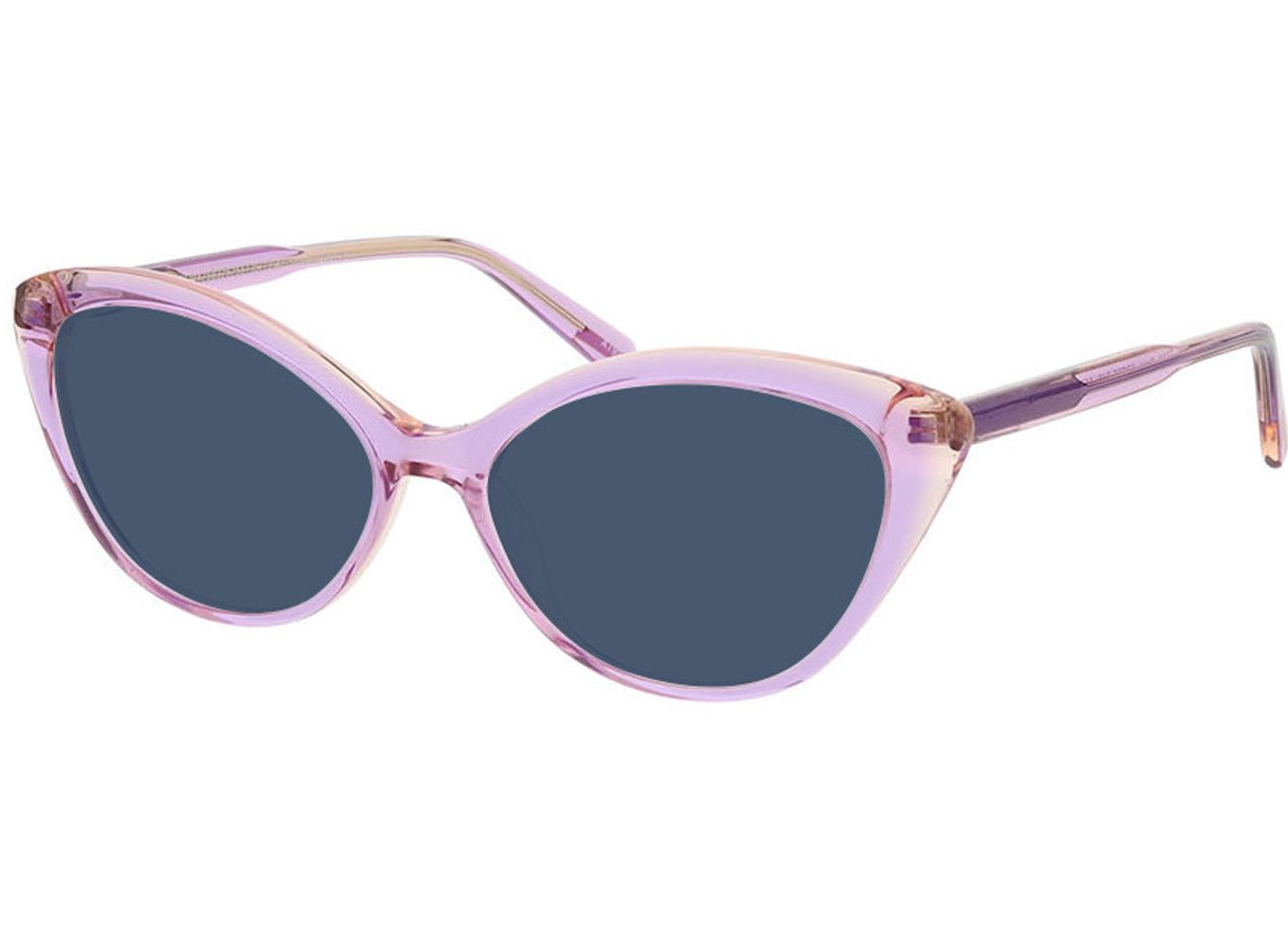 Rose - lila/beige Sonnenbrille mit Sehstärke, Vollrand, geometric