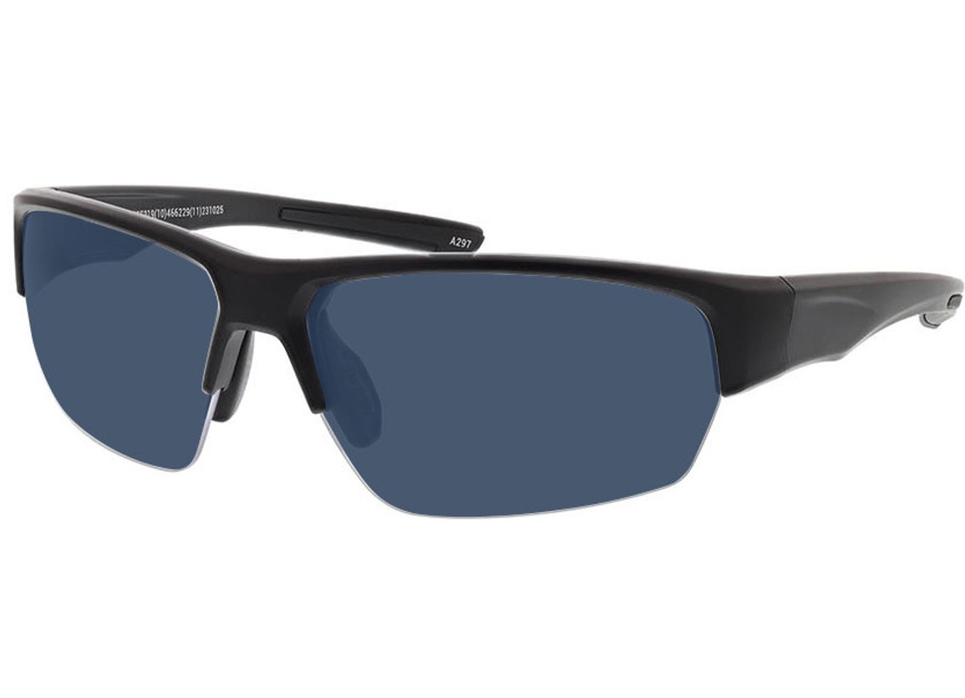 Racer - matt schwarz Sonnenbrille mit Sehstärke, Halbrand, Rechteckig