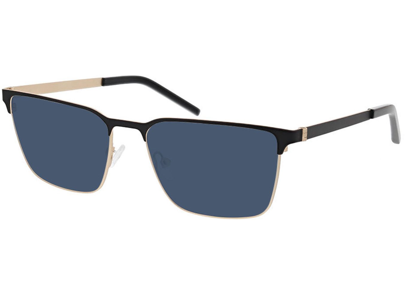 James - matt schwarz/matt gold Sonnenbrille mit Sehstärke, Vollrand, browline