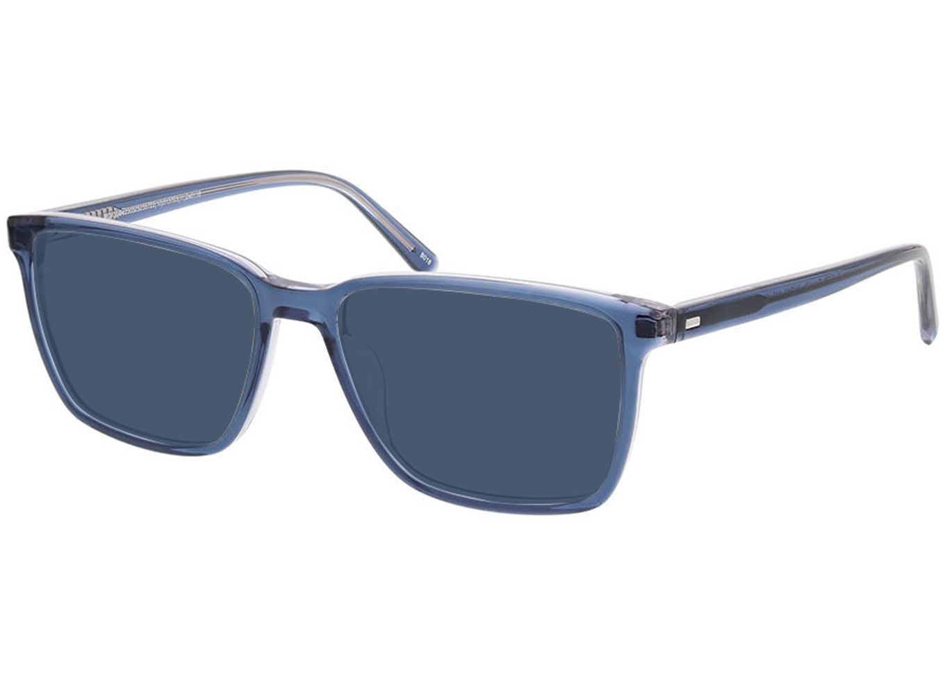 Teneriffa - blau/transparent Sonnenbrille ohne Sehstärke, Vollrand, Rechteckig