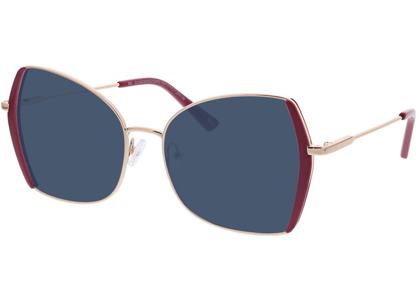 Cleo - roségold Sonnenbrille ohne Sehstärke, Vollrand, Eckig