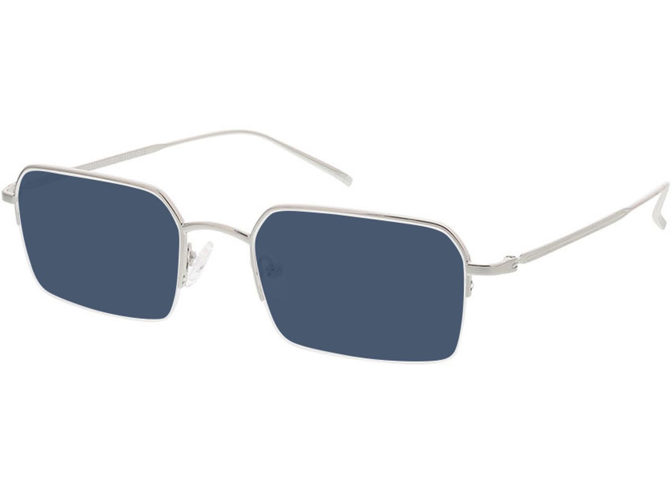 Tommy - silber Sonnenbrille mit Sehstärke, Halbrand, Rechteckig