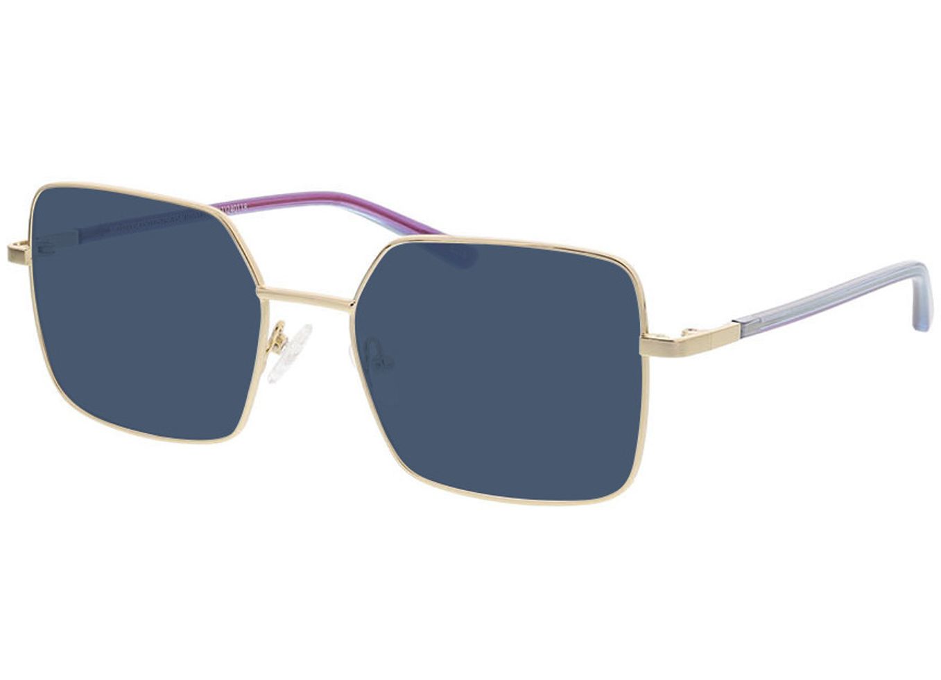 Florenz - gold Sonnenbrille mit Sehstärke, Vollrand, Eckig