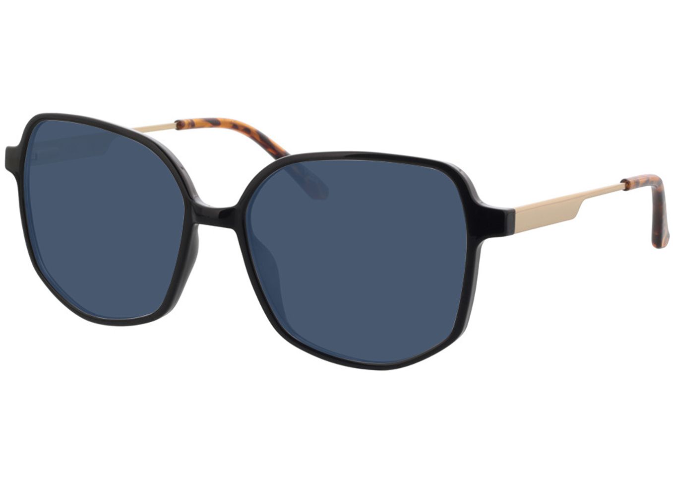 Utopia - schwarz/gold Sonnenbrille mit Sehstärke, Vollrand, geometric