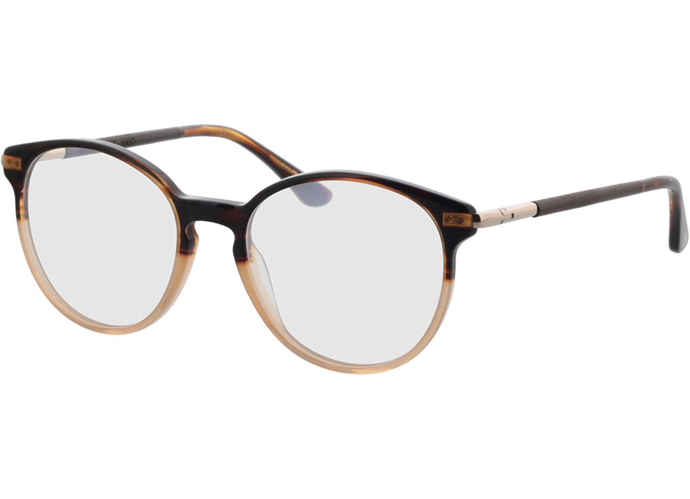 Woodfellas Optical Halo black oak/espr 52-18 Brillengestell inkl. Gläser, Damen/Herren, Vollrand, panto