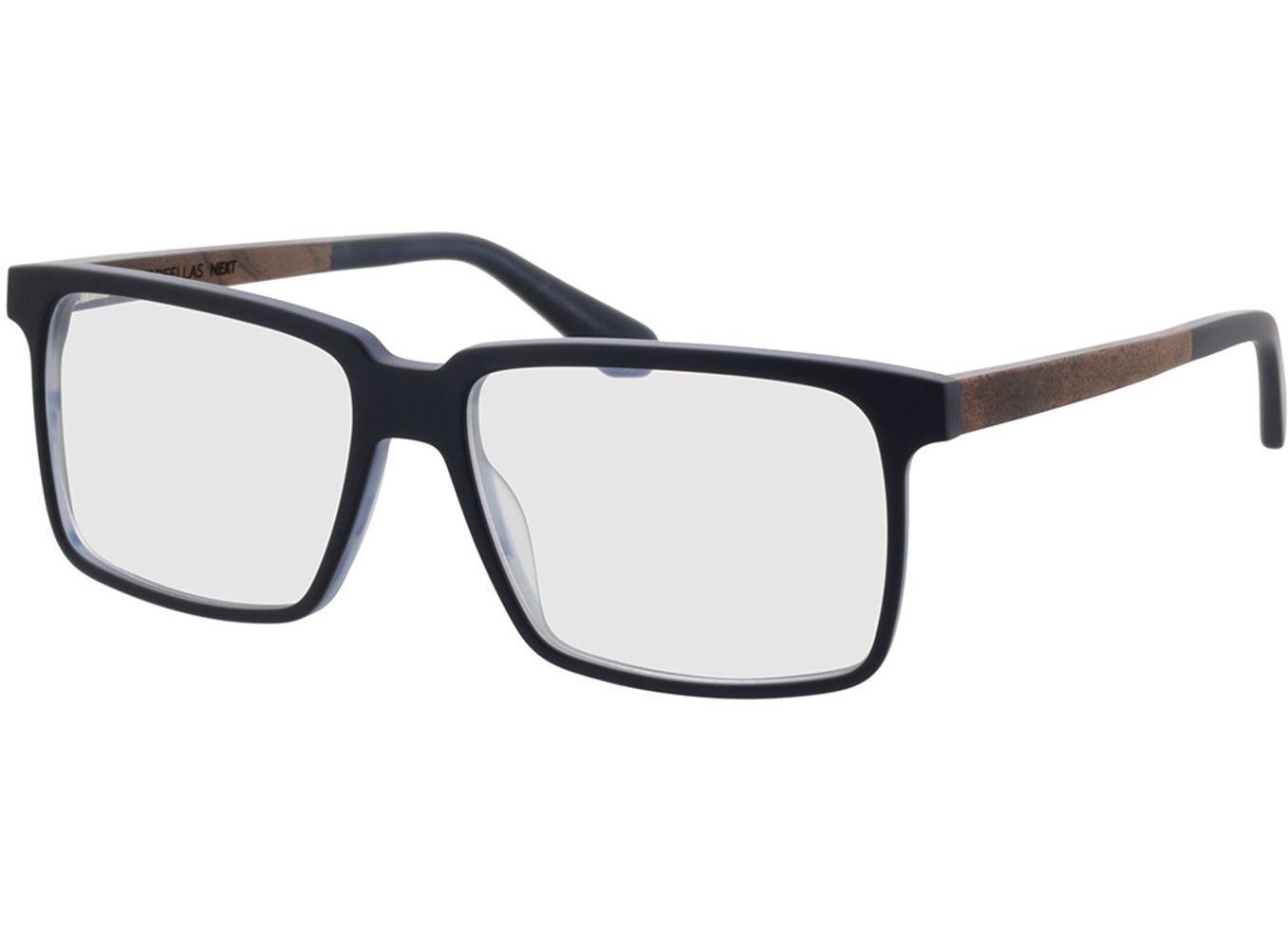 Woodfellas Optical Next curled blue 57-16 Brillengestell inkl. Gläser, Herren, Vollrand, Rechteckig