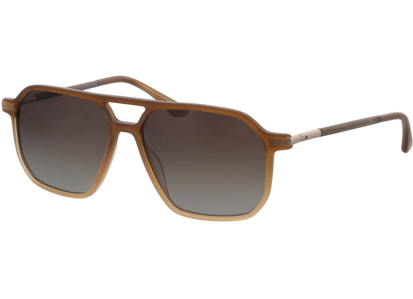 Woodfellas Sunglasses Jog curled brown 57-15 Sonnenbrille mit Sehstärke erhältlich, Herren, Vollrand, Pilot