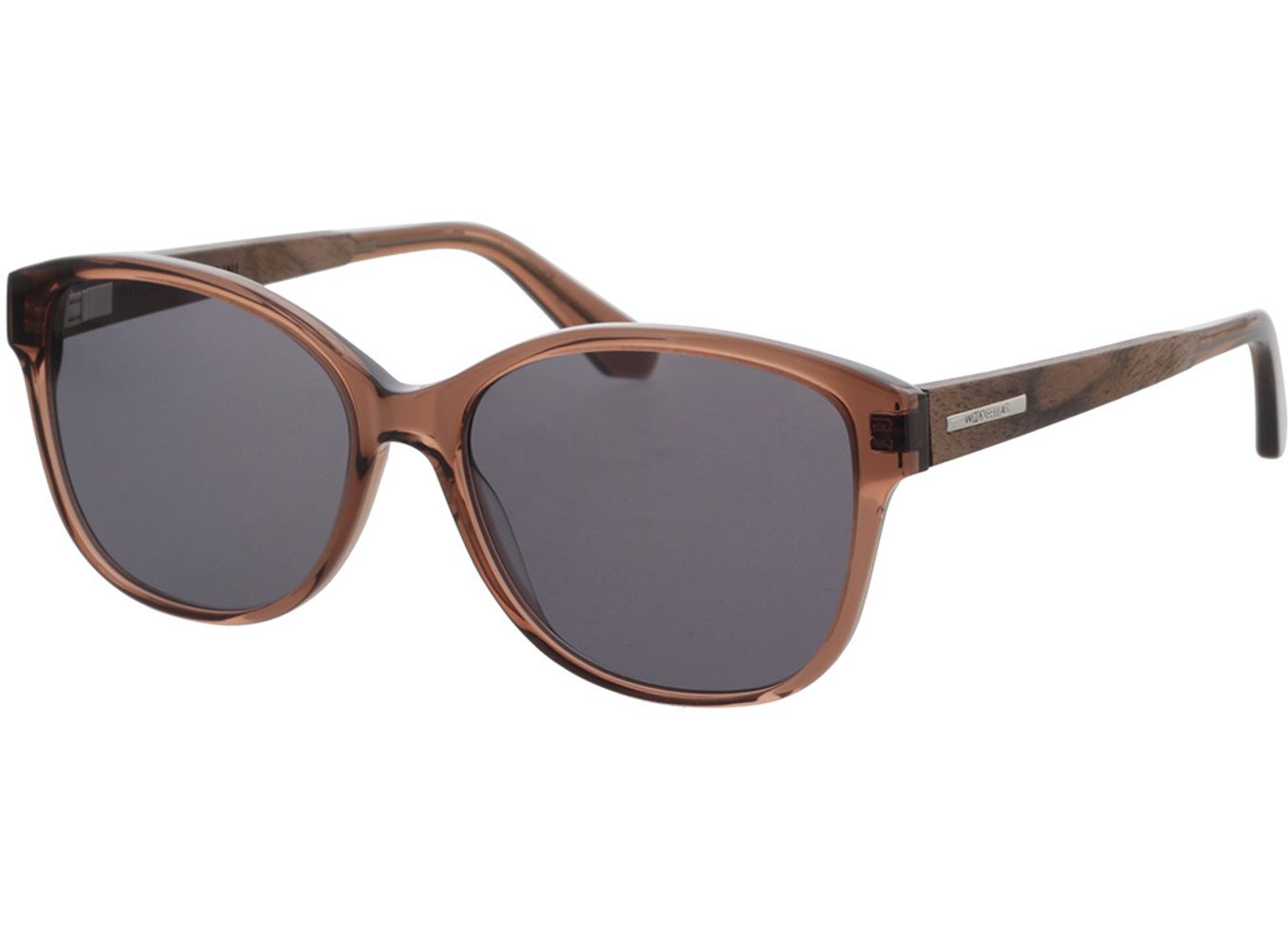 Woodfellas Sunglasses Rosenau curled/brown 54-15 Sonnenbrille mit Sehstärke erhältlich, Damen, Vollrand, Eckig