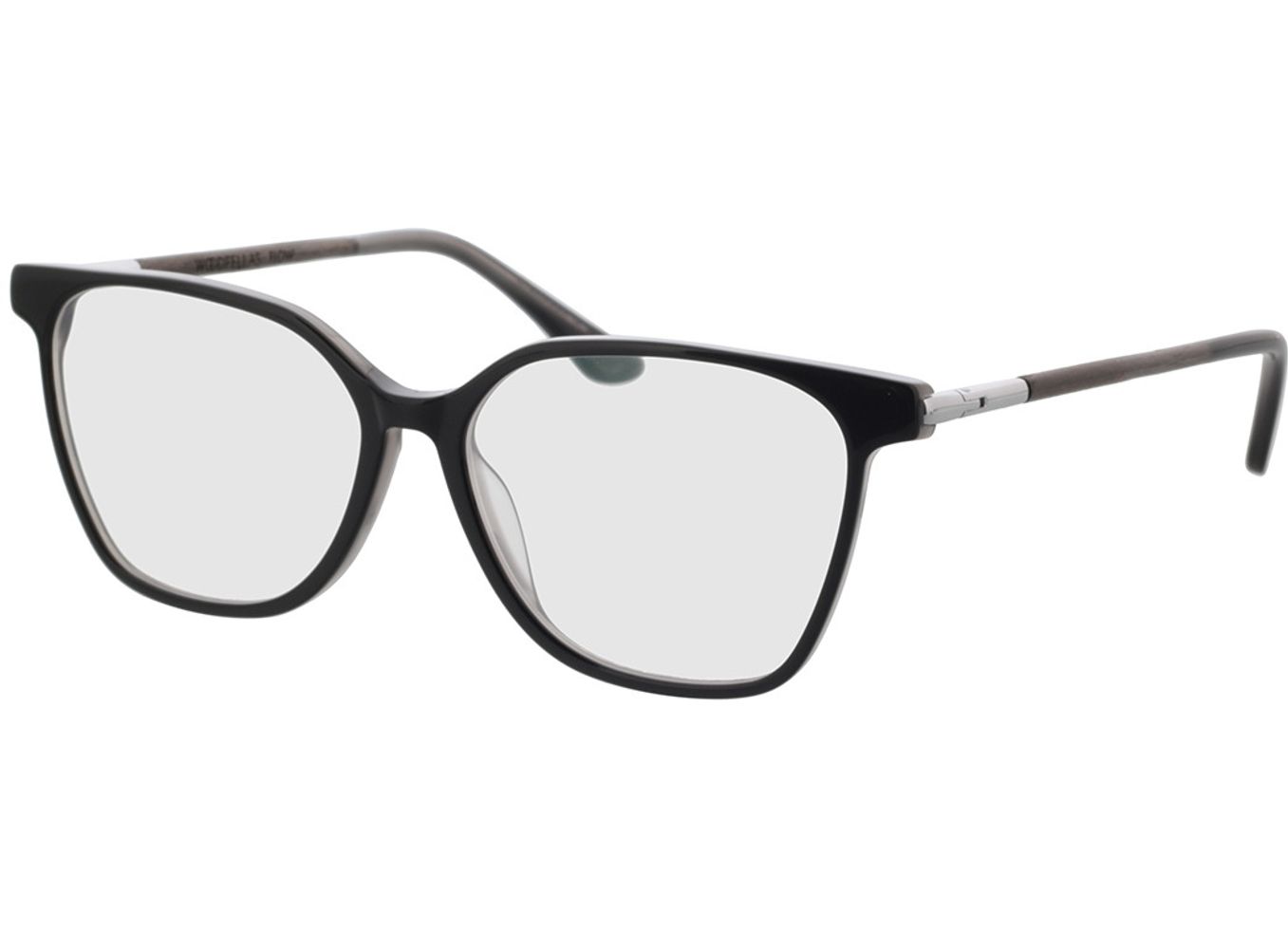 Woodfellas Optical Flow black oak/grey 55-15 Brillengestell inkl. Gläser, Damen/Herren, Vollrand, Eckig