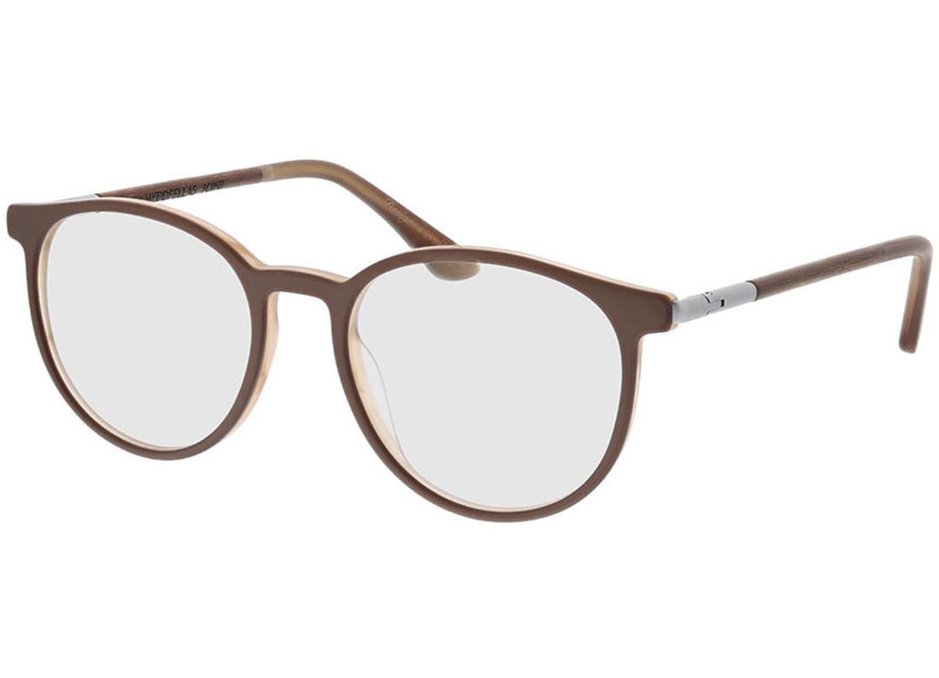 Woodfellas Optical Point macassar/dark brown 50-18 Brillengestell inkl. Gläser, Damen, Vollrand, panto