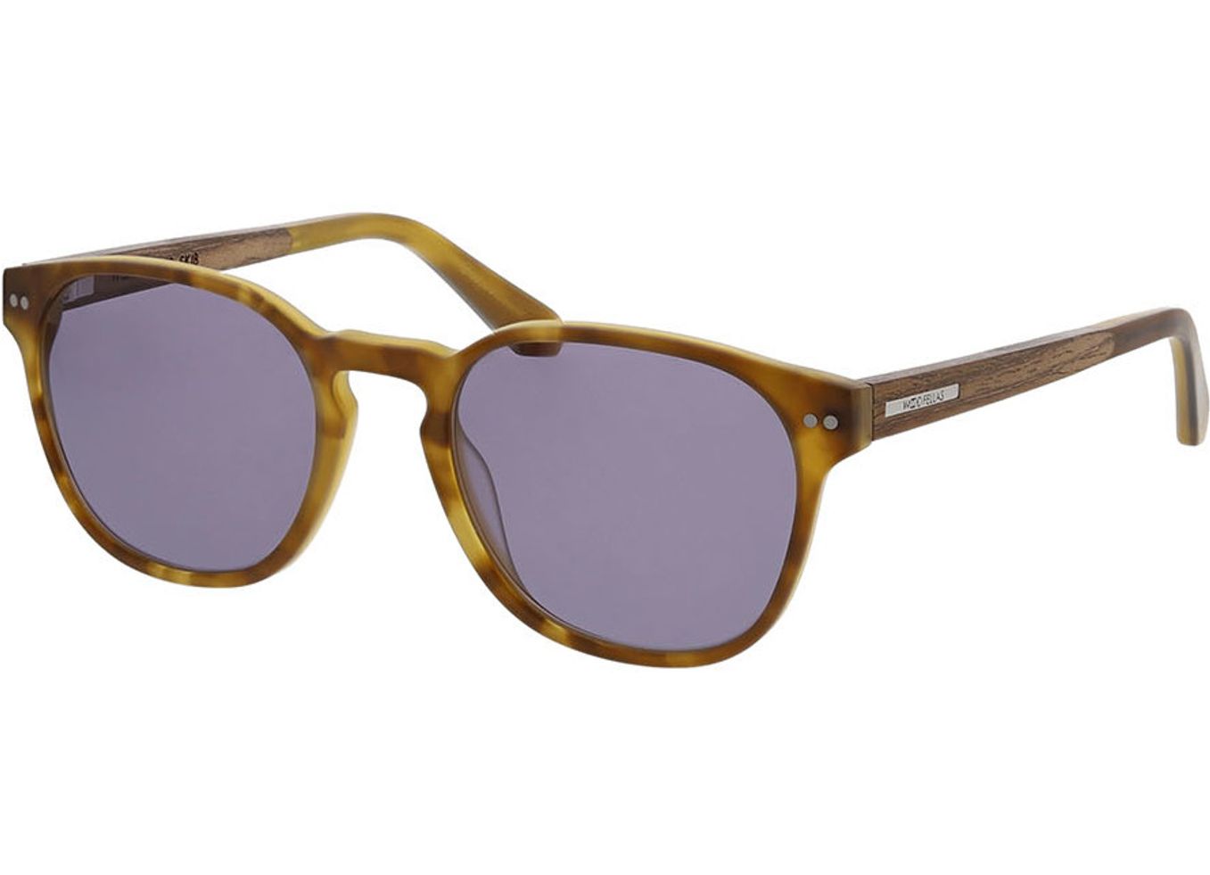 Woodfellas Sunglasses Skib walnut/olive 51-20 Sonnenbrille mit Sehstärke erhältlich, Herren, Vollrand, panto