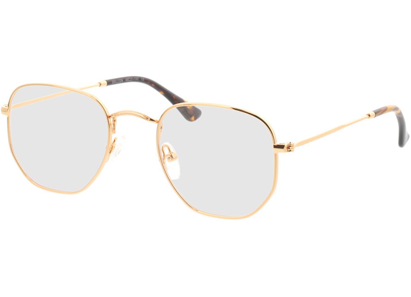 Rosario - gold Blaulichtfilter-Brille, Vollrand, geometric