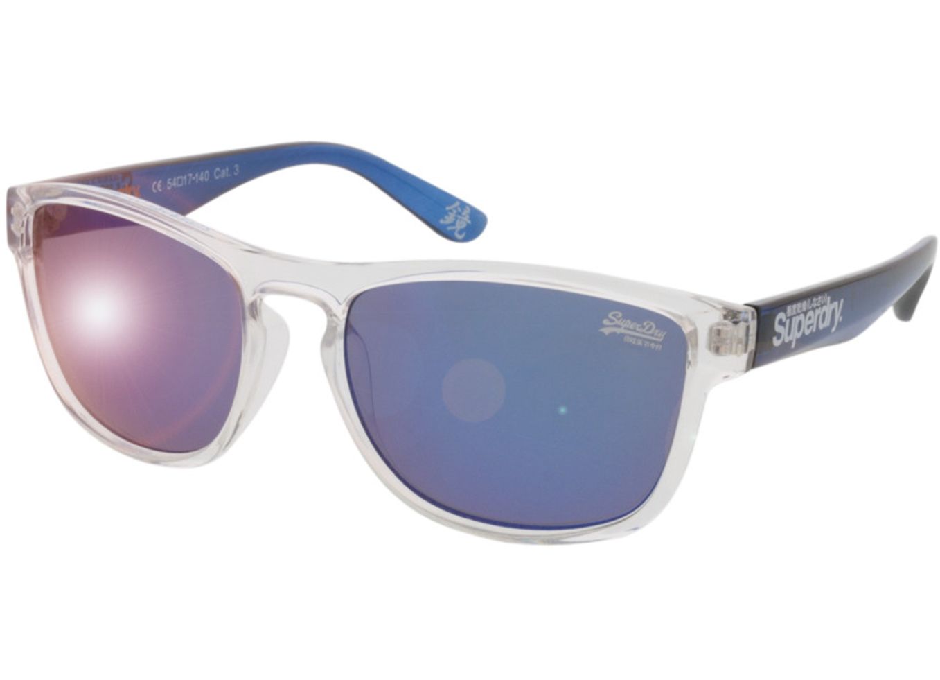 Superdry SDS Rockstar 175 54-17 Sonnenbrille ohne Sehstärke, Damen/Herren, Vollrand, Eckig