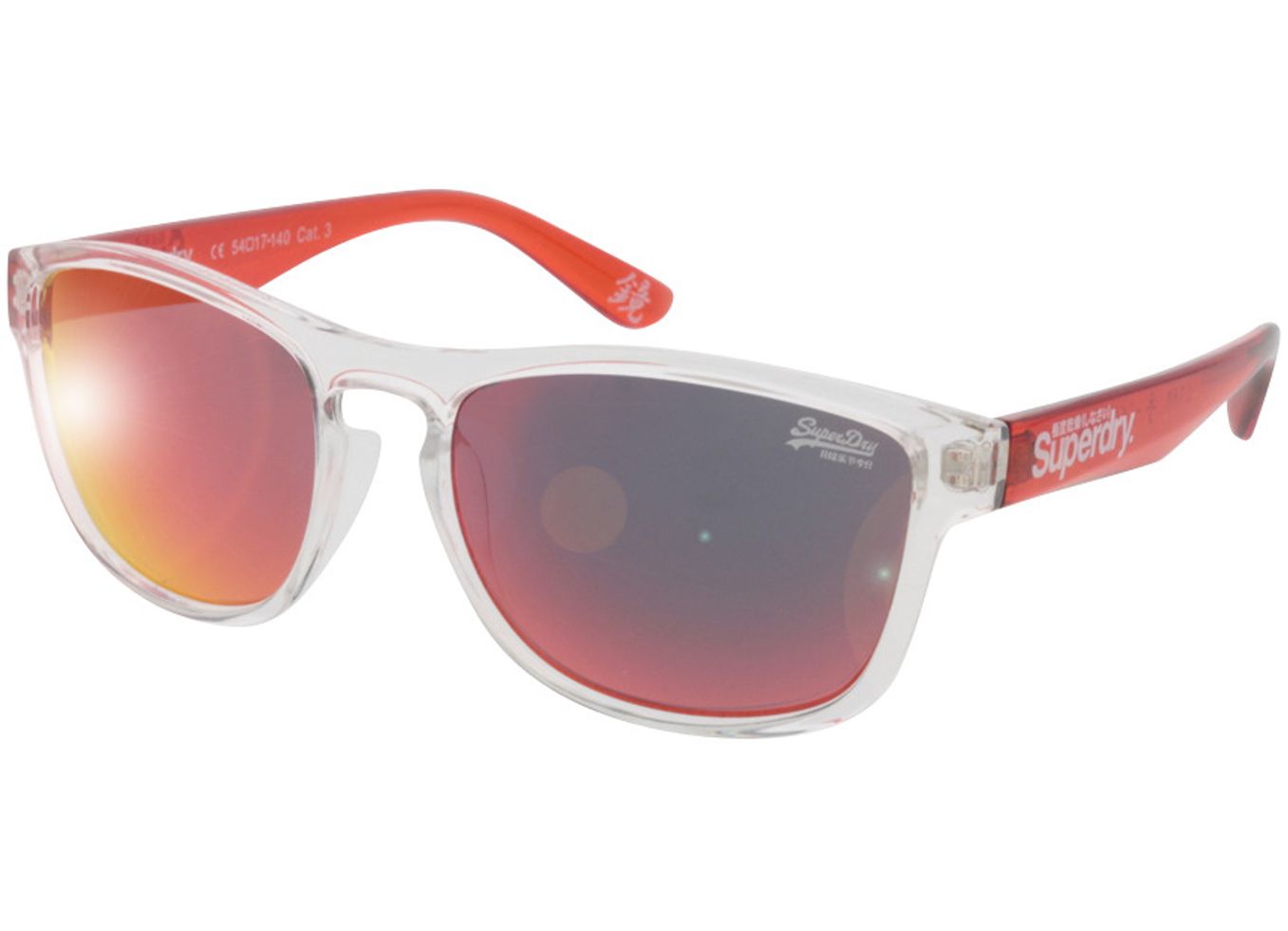 Superdry SDS Rockstar 186 54-17 Sonnenbrille ohne Sehstärke, Damen/Herren, Vollrand, Eckig