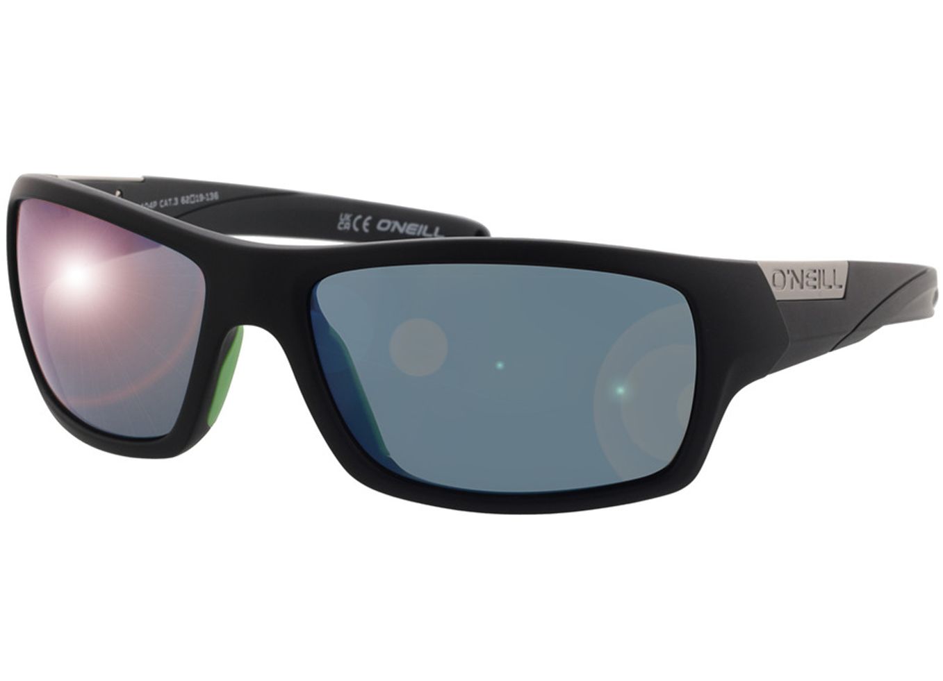 O'Neill ONS Barrel 2.0 104P 62-19 Sonnenbrille ohne Sehstärke, Herren, Vollrand, Rechteckig