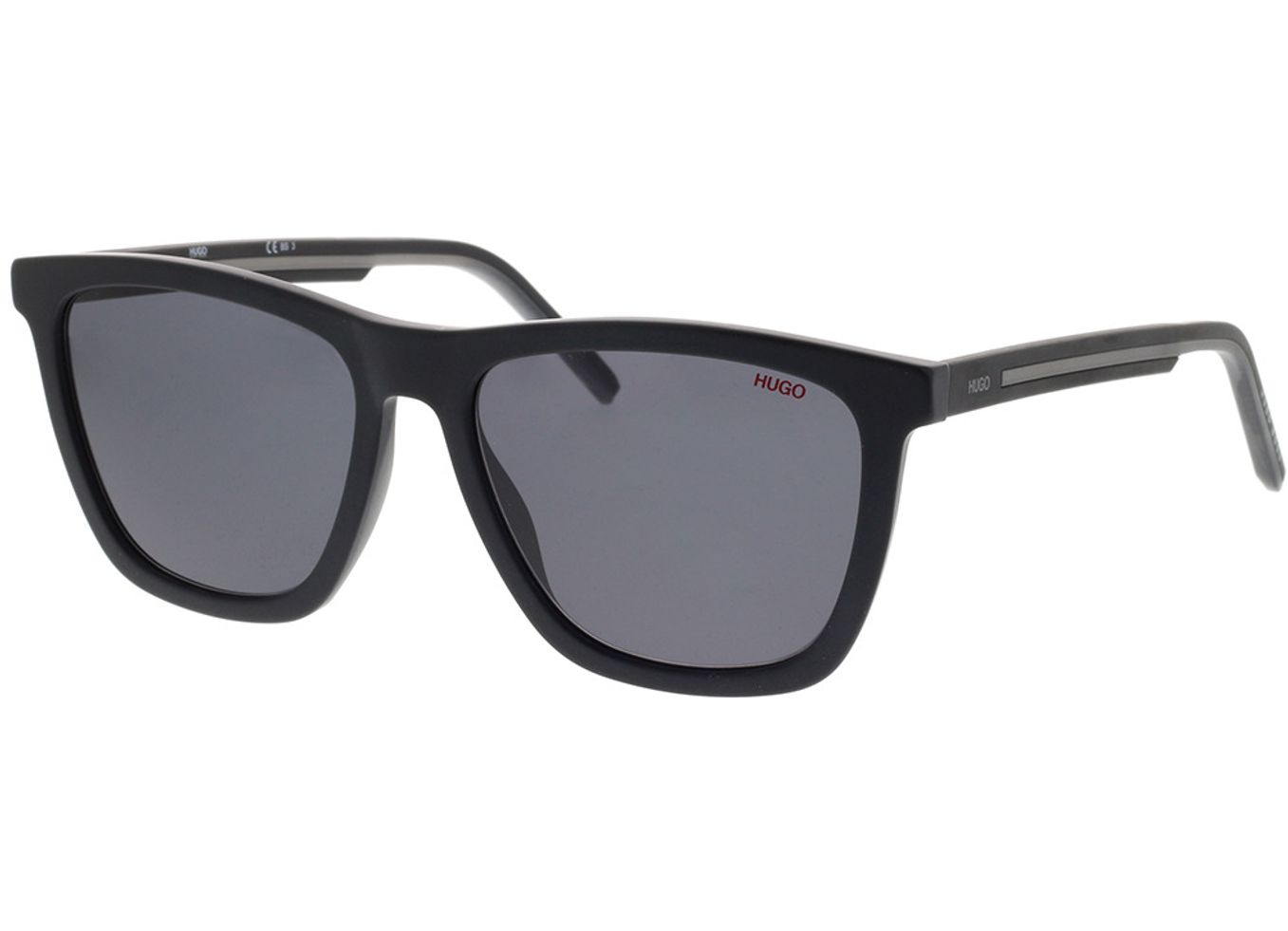 Hugo HG 1047/S 003 56-18 Sonnenbrille ohne Sehstärke, Herren, Vollrand, Eckig