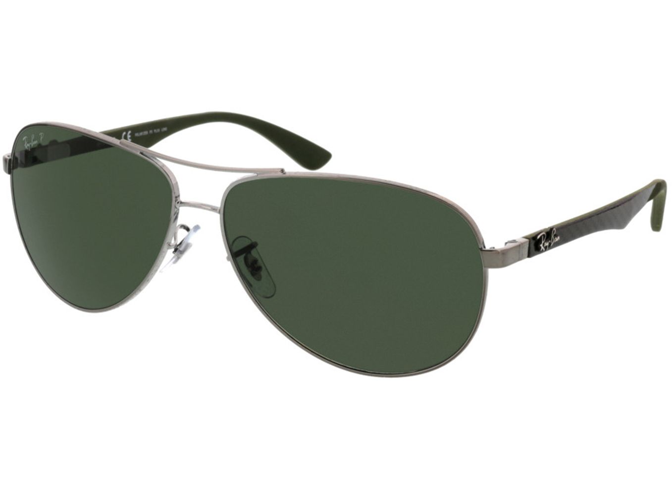 Ray-Ban Carbon Fibre RB8313 004/N5 61-13 Sonnenbrille mit Sehstärke erhältlich, Herren, Vollrand, Pilot