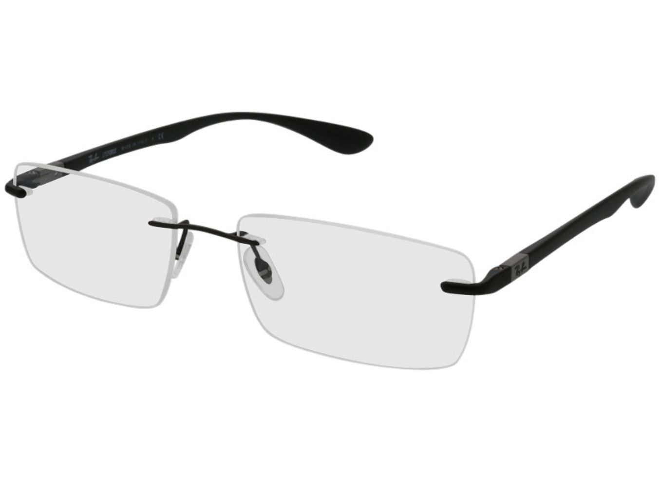 Ray-Ban RX8724 1128 56-17 Brillengestell inkl. Gläser, Herren, Randlos, Rechteckig