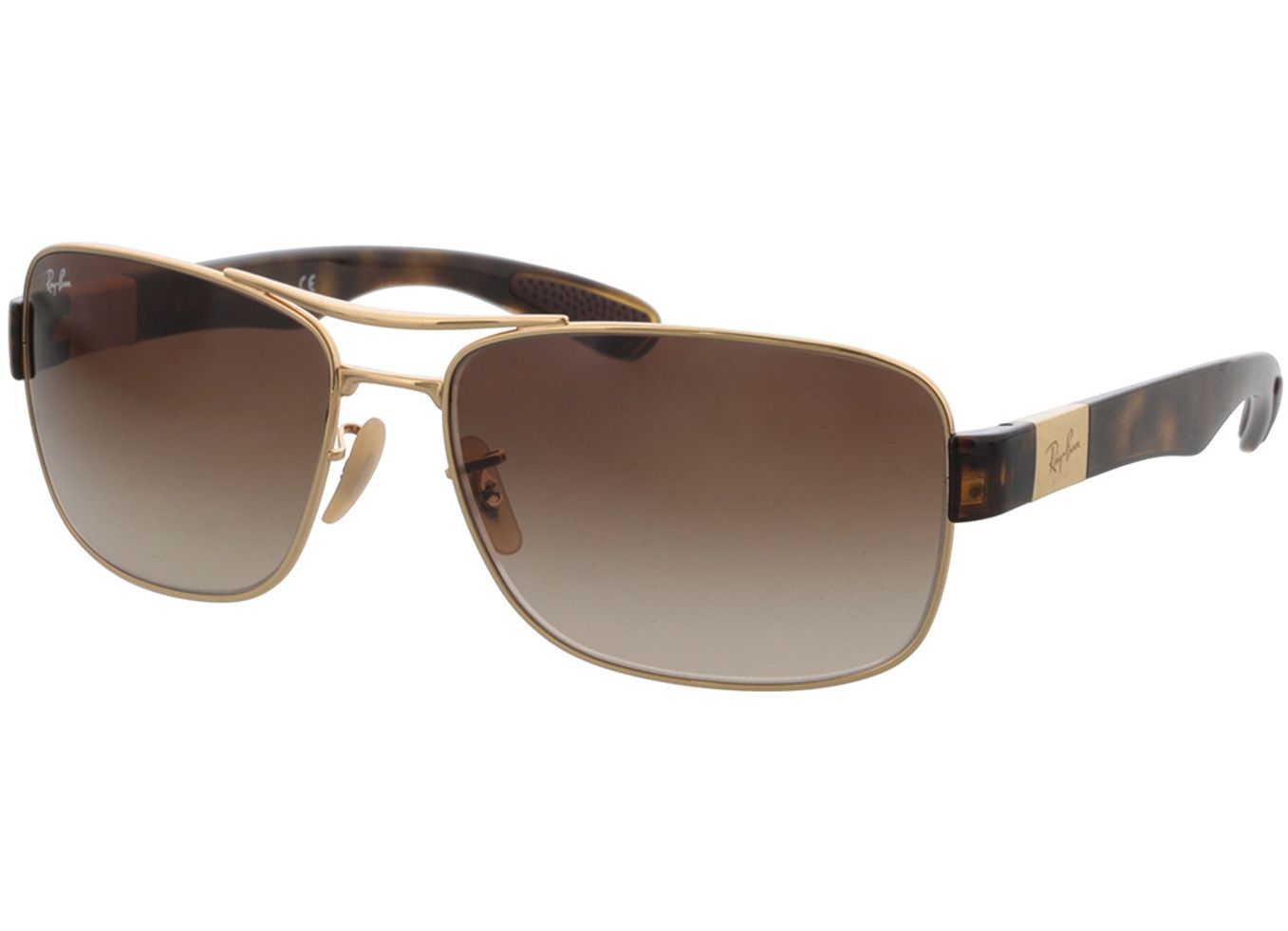 Ray-Ban RB3522 001/13 64-17 Sonnenbrille ohne Sehstärke, Herren, Vollrand, Pilot