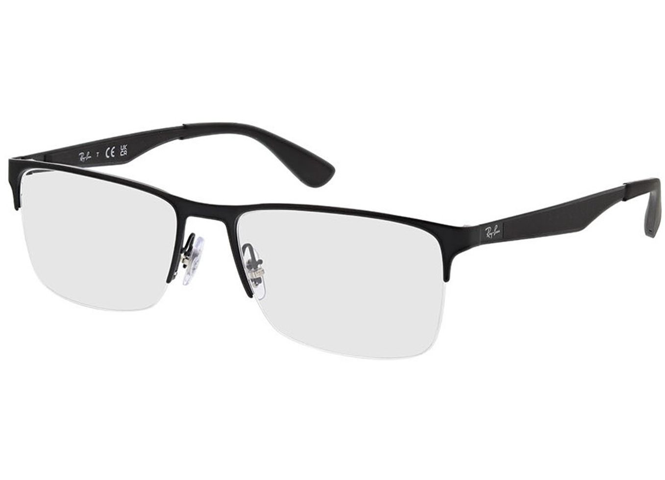 Ray-Ban RX6335 2503 54-17 Brillengestell inkl. Gläser, Damen/Herren, Halbrand, Rechteckig