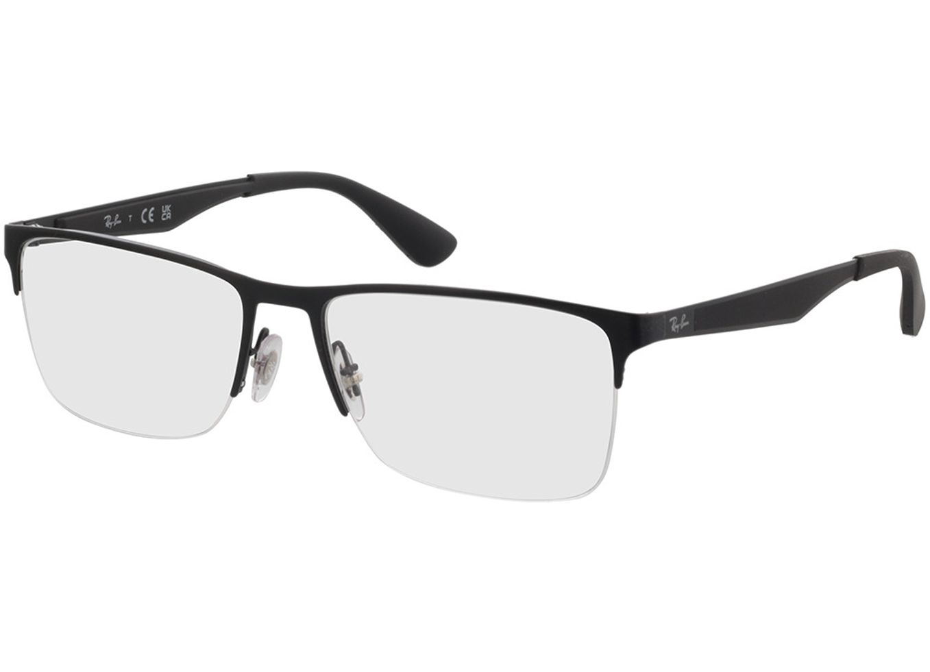 Ray-Ban RX6335 2503 56-17 Brillengestell inkl. Gläser, Damen/Herren, Halbrand, Rechteckig