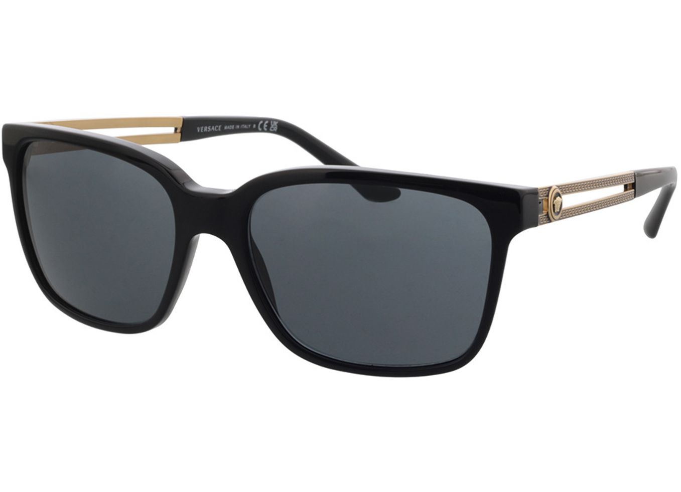 Versace VE4307 GB1/87 58-17 Sonnenbrille mit Sehstärke erhältlich, Herren, Vollrand, Eckig