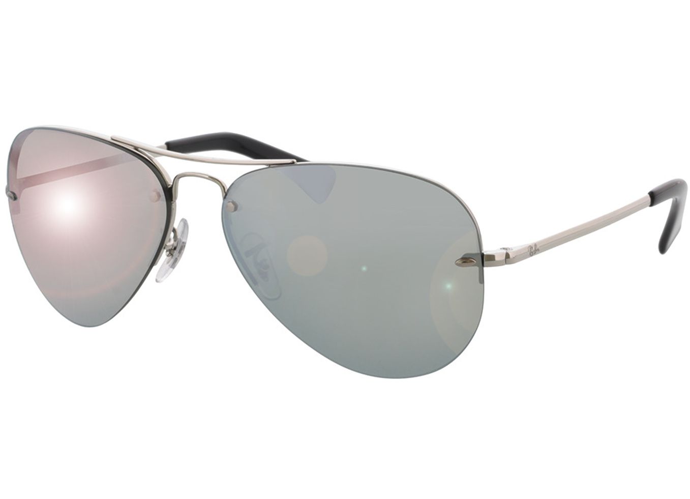 Ray-Ban RB3449 003/30 59-14 Sonnenbrille ohne Sehstärke, Herren, Halbrand, Pilot