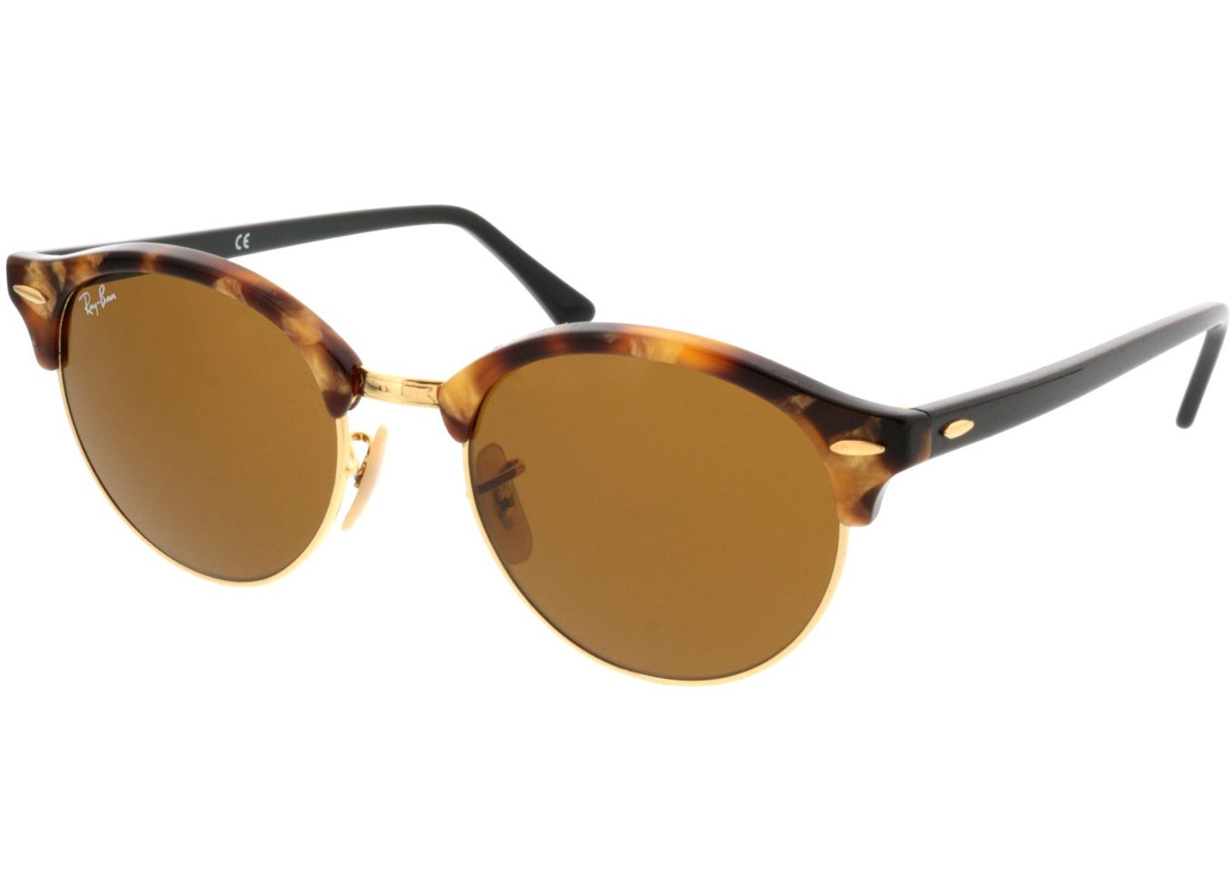 Ray-Ban Clubround RB4246 1160 51-19 Sonnenbrille mit Sehstärke erhältlich, Damen/Herren, Vollrand, browline