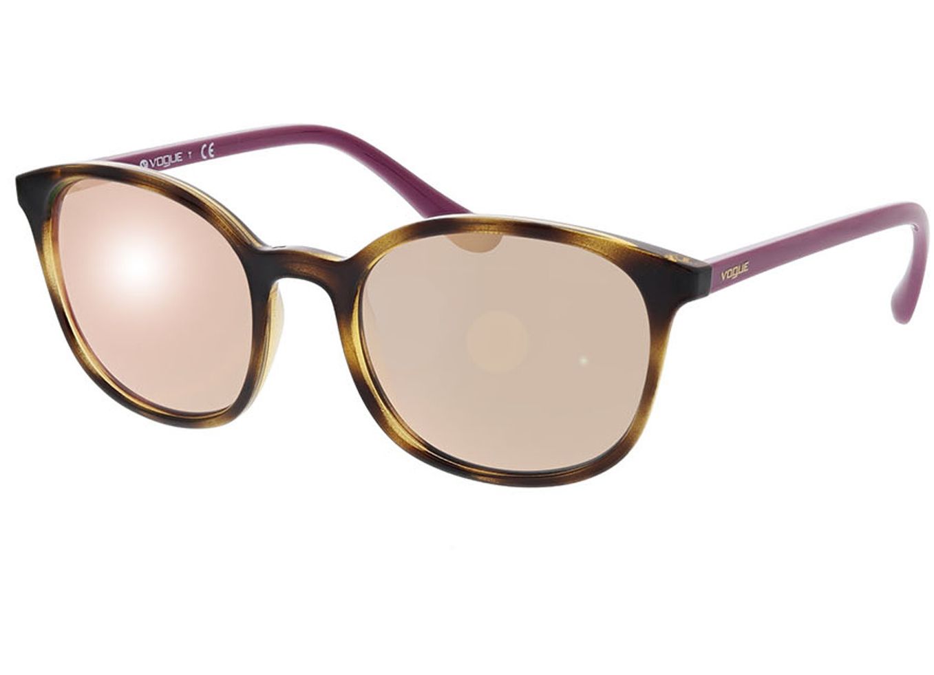 Vogue VO5051S W6565R 52-20 Sonnenbrille mit Sehstärke erhältlich, Damen, Vollrand, Rund