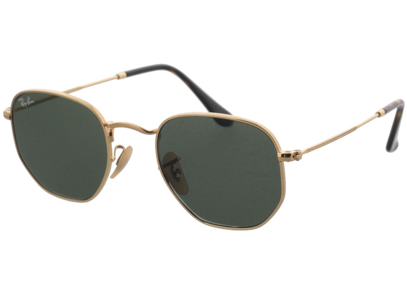 Ray-Ban Hexagonal Flat Lenses RB3548N 001 48-21 Sonnenbrille mit Sehstärke erhältlich, Herren, Vollrand, geometric