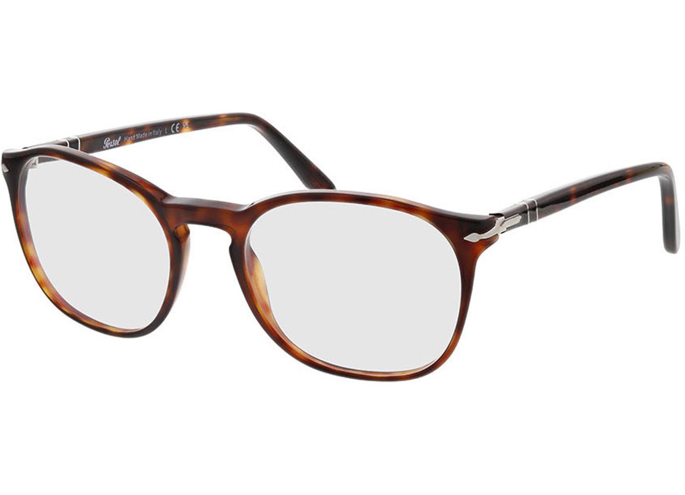 Persol PO3007V 24 52-19 Brillengestell inkl. Gläser, Herren, Vollrand, Rund