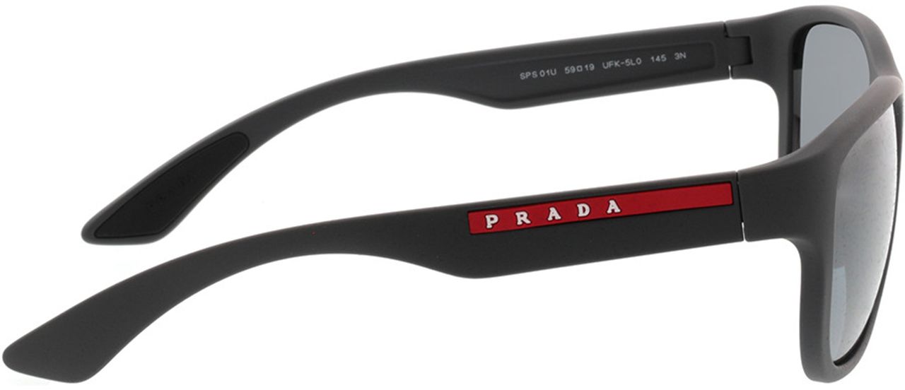 Schmale schwarze Sonnenbrille von Prada