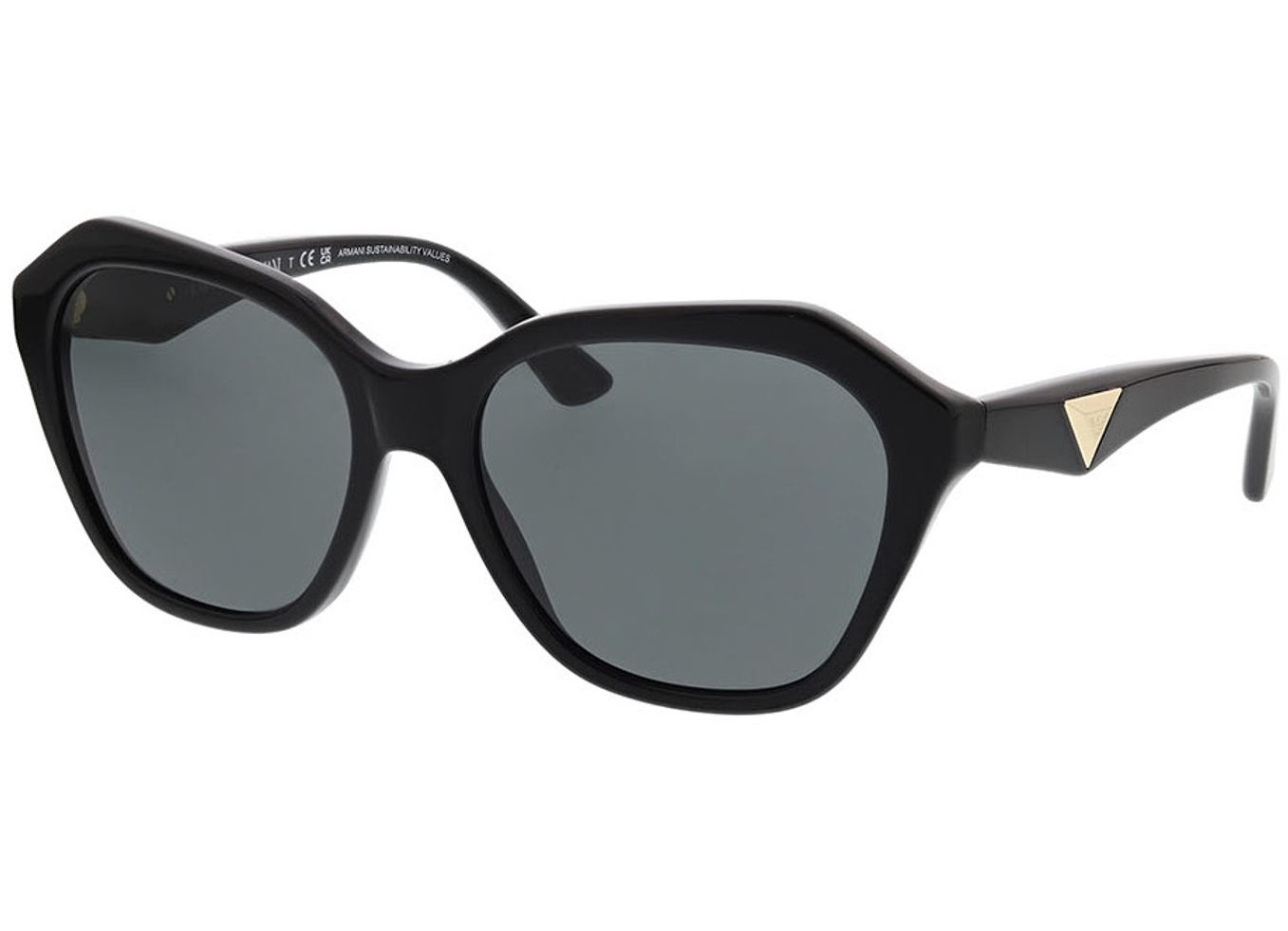 Emporio Armani EA4221 501787 56-17 Sonnenbrille mit Sehstärke erhältlich, Damen, Vollrand, geometric