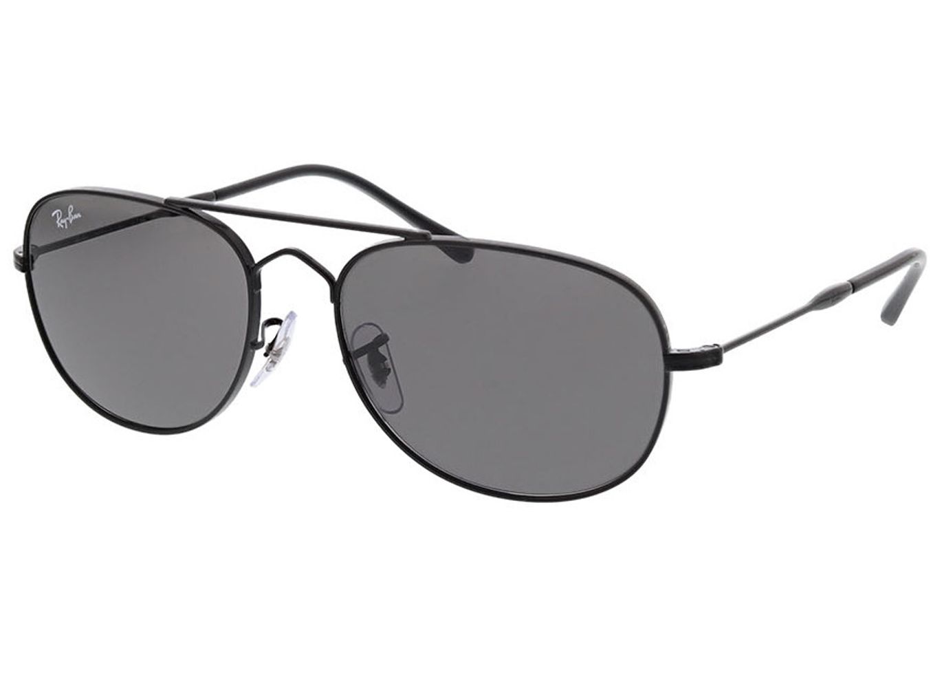 Ray-Ban Bain Bridge RB3735 002/B1 57-17 Sonnenbrille mit Sehstärke erhältlich, Damen/Herren, Vollrand, Pilot