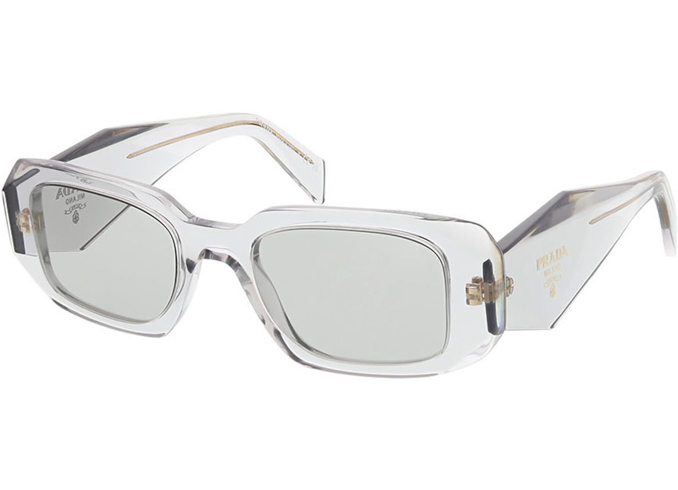 Prada PR 17WS 12R30B 49-20 Sonnenbrille ohne Sehstärke, Damen, Vollrand, Rechteckig