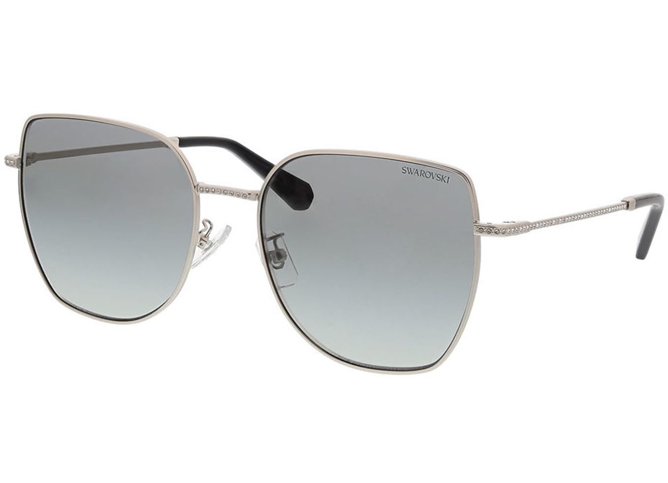 Swarovski SK7021D 400111 59-19 Sonnenbrille mit Sehstärke erhältlich, Damen, Vollrand, Eckig