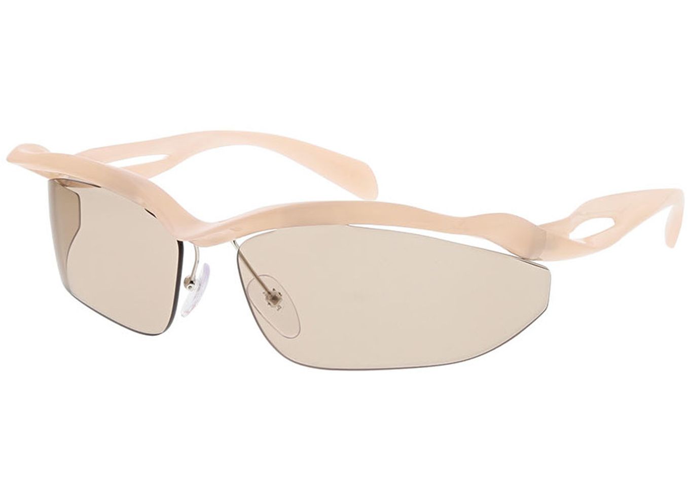 Prada PR A25S 12S4I2 71-16 Sonnenbrille ohne Sehstärke, Damen, Halbrand, Cateye