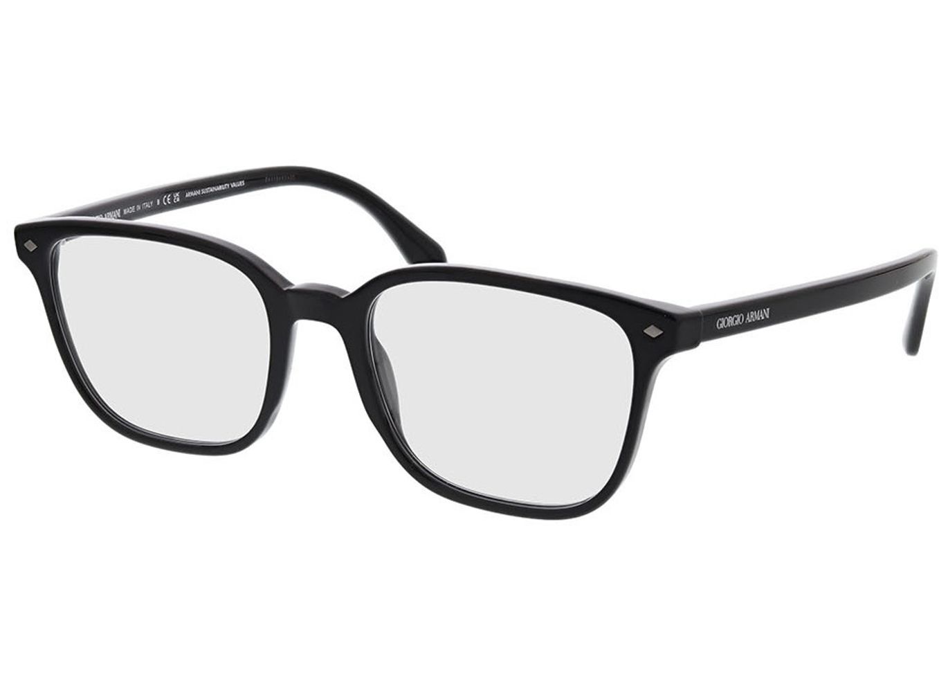 Giorgio Armani AR7265 5875 55-20 Brillengestell inkl. Gläser, Herren, Vollrand, Rechteckig