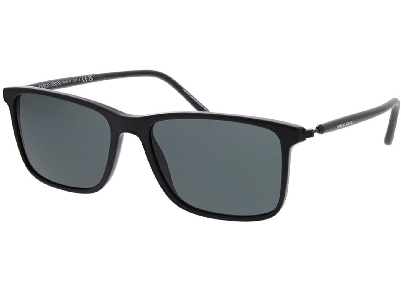 Giorgio Armani AR8218 587587 56-17 Sonnenbrille mit Sehstärke erhältlich, Herren, Vollrand, Rechteckig