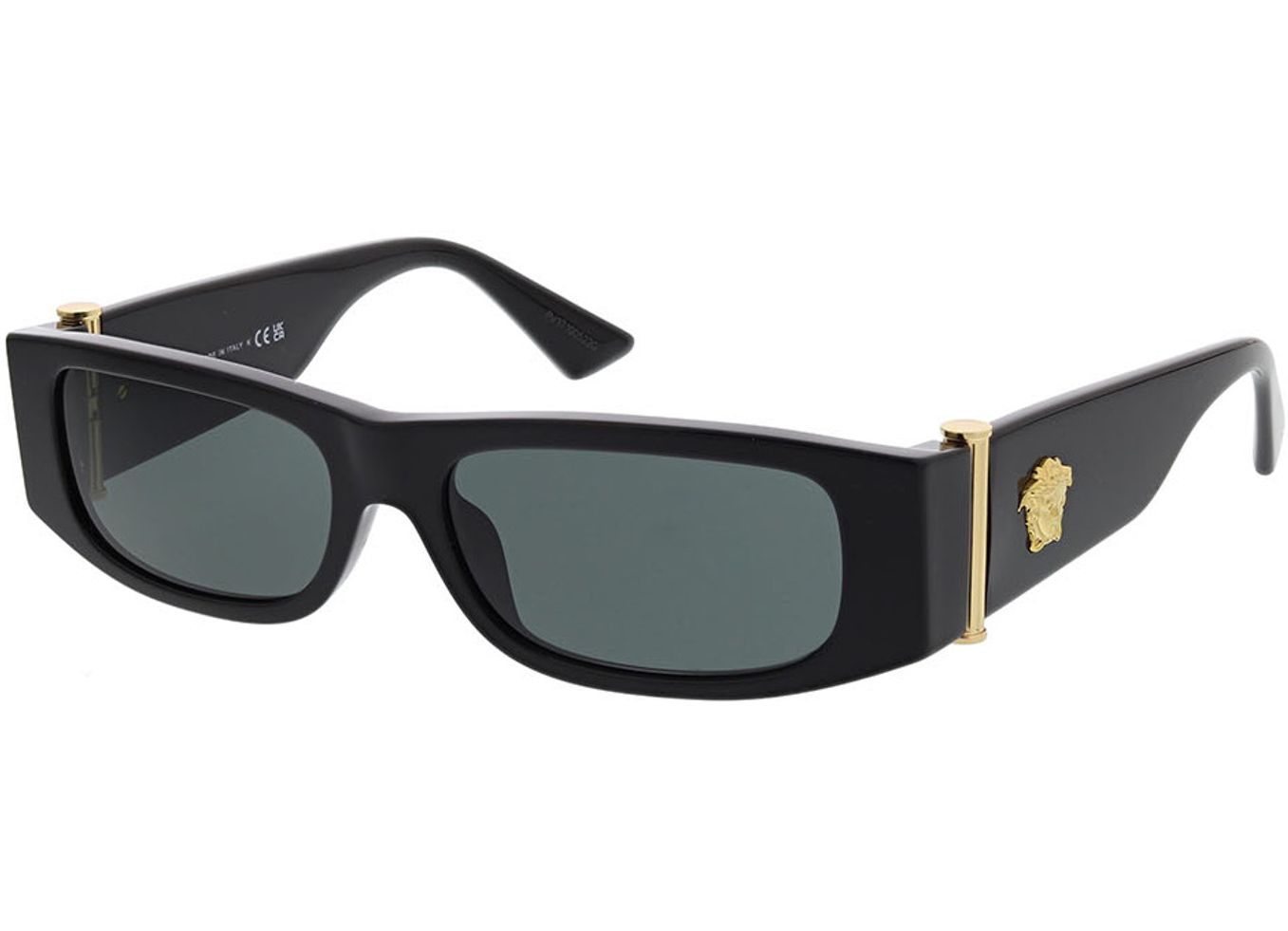 Versace VE4476U GB1/87 55-16 Sonnenbrille ohne Sehstärke, Herren, Vollrand, Rechteckig