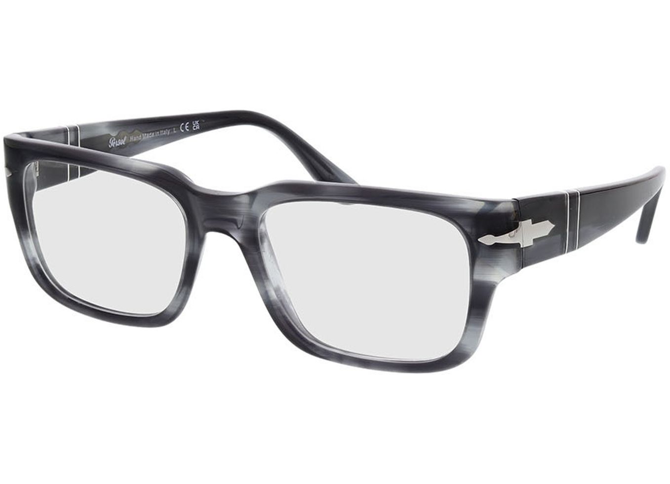 Persol PO3315V 1192 55-19 Brillengestell inkl. Gläser, Herren, Vollrand, Rechteckig