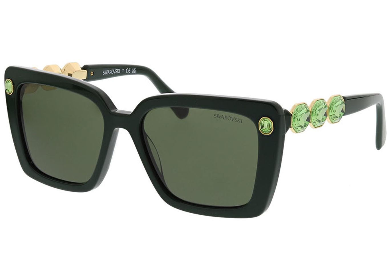 Swarovski SK6032 102671 55-17 Sonnenbrille mit Sehstärke erhältlich, Damen, Vollrand, Eckig