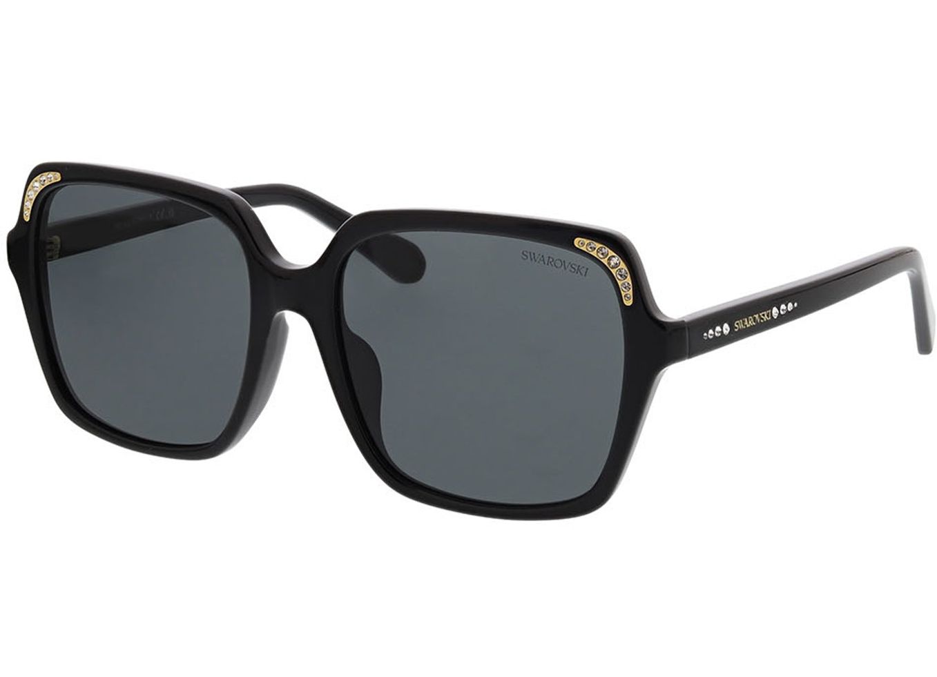 Swarovski SK6034D 100187 56-17 Sonnenbrille mit Sehstärke erhältlich, Damen, Vollrand, Eckig