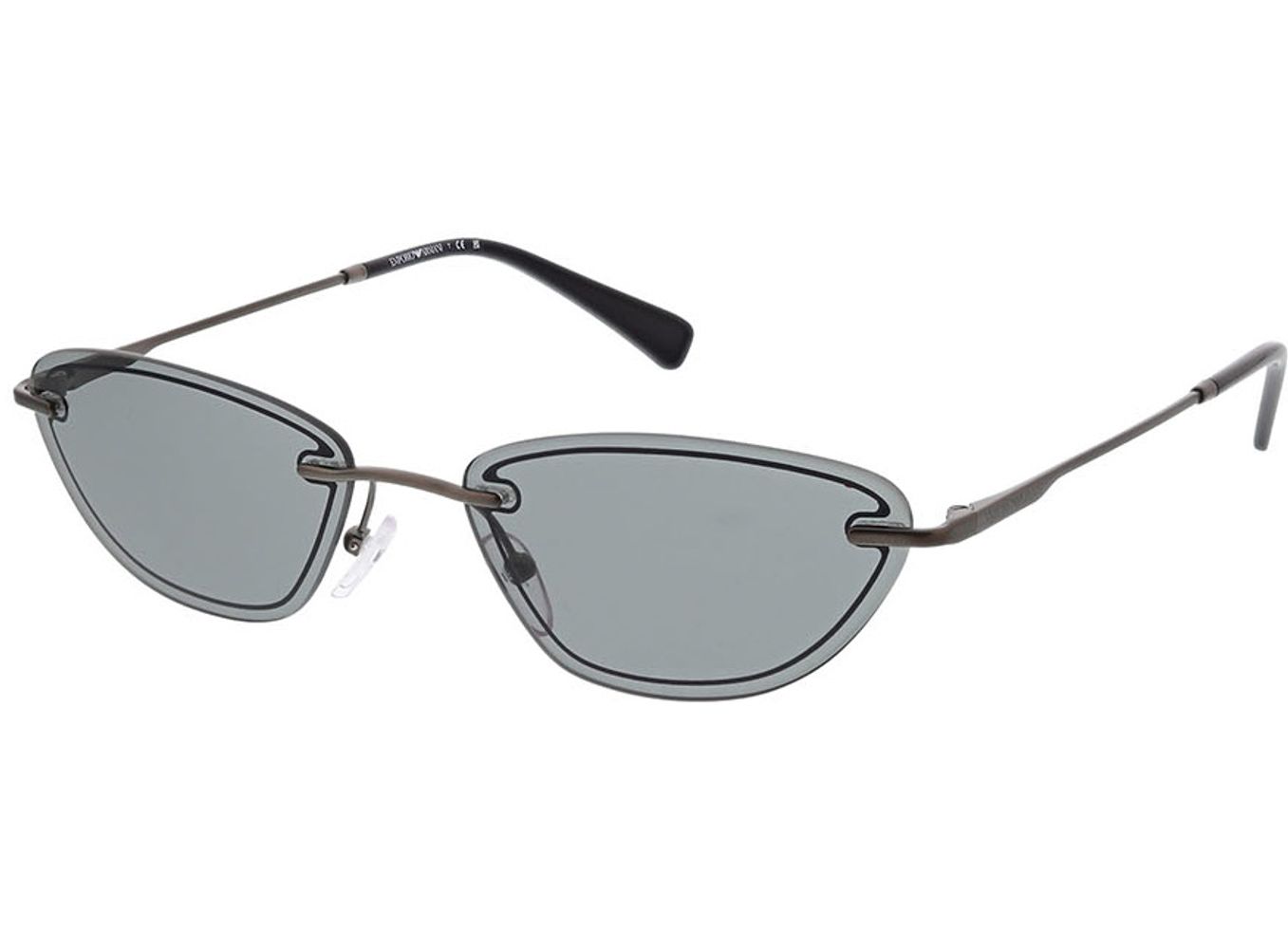 Emporio Armani EA2158 3003/1 57-16 Sonnenbrille ohne Sehstärke, Damen, Randlos, Cateye