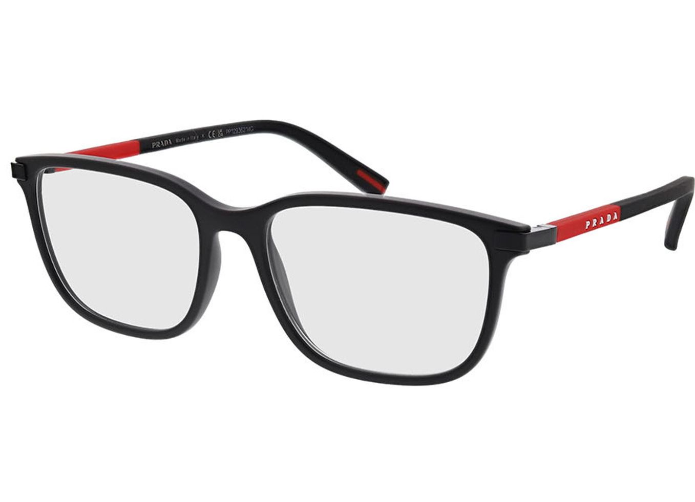 Prada Linea Rossa PS 02RV DG01O1 56-17 Brillengestell inkl. Gläser, Herren, Vollrand, Rechteckig