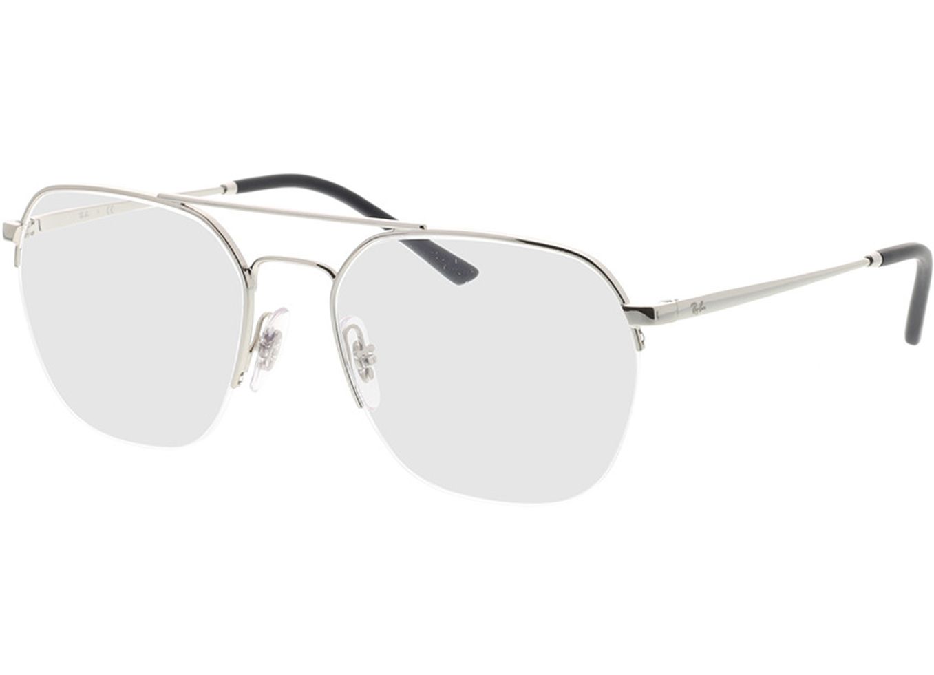 Ray-Ban RX6444 2501 53-18 Brillengestell inkl. Gläser, Herren, Halbrand, Pilot