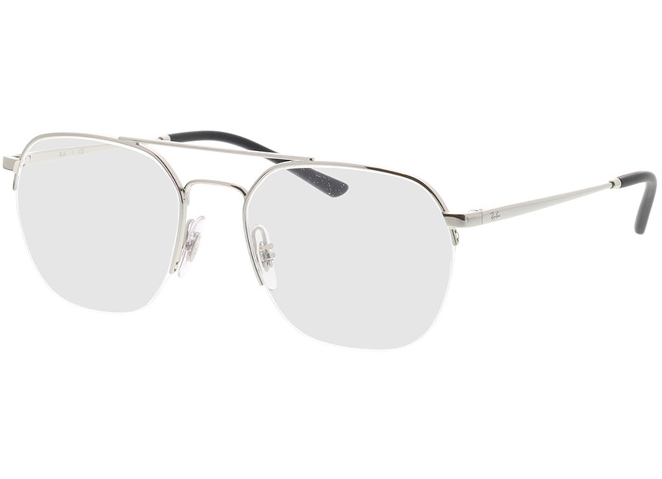 Ray-Ban RX6444 2501 51-18 Brillengestell inkl. Gläser, Damen/Herren, Halbrand, Pilot