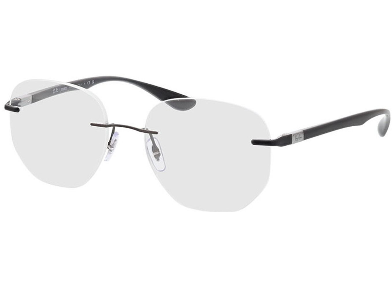 Ray-Ban RX8766 1128 51-17 Brillengestell inkl. Gläser, Damen/Herren, Randlos, geometric